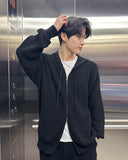Lesher two-way knit zip-up