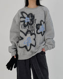Happy Painting Brushed Overfit Sweatshirt