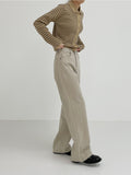 Pigmented Cotton Long Wide Pants