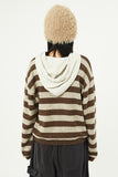 Tracy hooded stripe knit