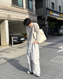 Unbalanced big cargo pants