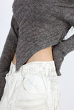 Shell unbalanced off knit