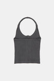Caley pigment halter-neck sleeveless top