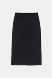 Mode slit string long skirt