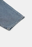 Embo washed over denim pants