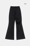 Thigh string bootcut banding pants