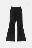 Unbalanced shirring bootcut banding pants