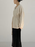 [SET] Mona V-neck Loose Fit Knit