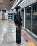 track leather jacket