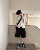 Potem collar short sleeve cardigan