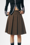 Grace pleated midi skirt