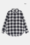Dreamer cut-out cropped check shirt