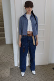 Check crop midi shirt