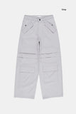 Dual cargo nylon wide pants