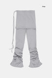 Balletcore set shirring bootcut pants