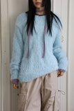 Pastel leash over knit