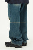 Urban wide parachute denim pants