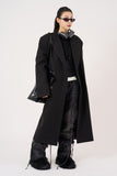 Surplus wool double maxi coat