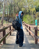 Linf hooded denim shirt