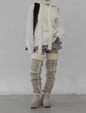 Slit Wool Button Knit