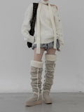 Slit Wool Button Knit