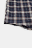 Sand big check short sleeve over shirt