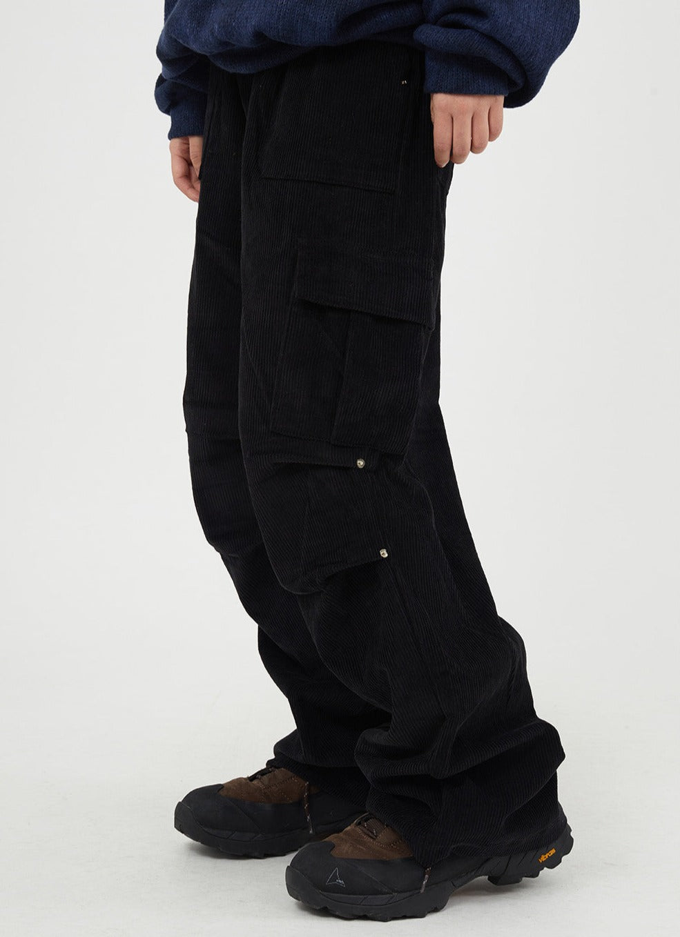 Raucohouse(ラウコハウス) - リベットコーデュロイカーゴワークパンツ / Rivet corduroy cargo work pants  – einz.jp