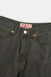 Deep tint wide denim pants