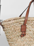 Nedic Rattan Medium Tote & Crossbody Bag