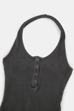 Caley pigment halter-neck sleeveless top