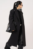 Surplus wool double maxi coat