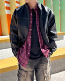 track leather jacket