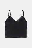 Lace string crop sleeveless top