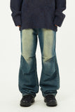 Urban wide parachute denim pants