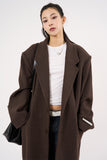 Dart wool over maxi coat