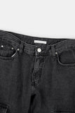 Hangdown string cargo denim pants