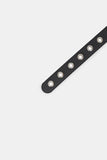 Common big eyelet leather belt