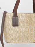 Simple Rattan Medium Tote & Cross Bag