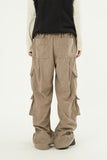 Quattro cargo corduroy banding pants