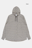 Rai over hooded check shirt
