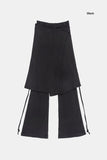 Flow skirt layered bootcut pants