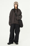 Plain overlock fleece over sweatshirt