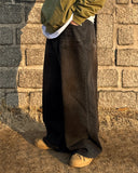 Grunge wide denim pants