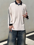 Waffle Track Line Collar Tee
