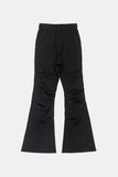 Unbalanced shirring bootcut banding pants