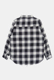 Dreamer cut-out cropped check shirt