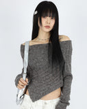 Shell unbalanced off knit