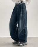 Gracie Cat Balloon Denim Pants