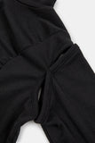 Shy shoulder hole hooded crop T-shirt