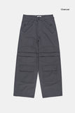 Dual cargo nylon wide pants